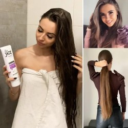 Hair Jazz Haarwachstum-Set:  Shampoo, Spülung, Lotion, Vitamine, Leave-In-Haarcreme