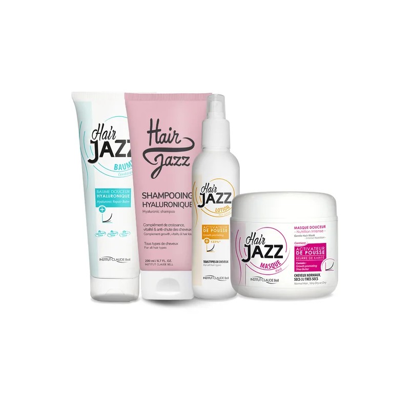Hair Jazz Haarwachstum-Set: Shampoo, Spülung, Maske und Lotion